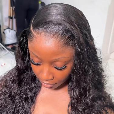 Imagem de Lemoda SKINLIKE Real HD Lace Wigs 12A virgem onda profunda 5x5 HD fechamento peruca cabelo humano 76,2 cm nós minúsculos pré-arrancados 0,10 mm peruca de cabelo humano ultra fino invisível renda