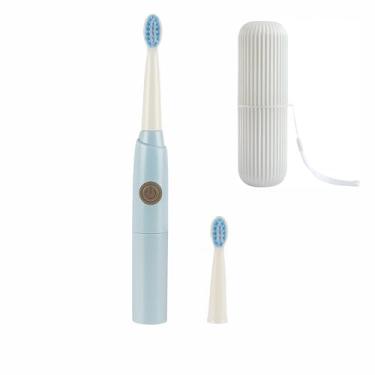 Imagem de Escova de Dentes Elétrica com Porta Estojo de Viagem e Cabeça Extra Limpeza Profunda Cerdas Macias Design Ergonômico e Portátil para Higiene Bucal Completa Original