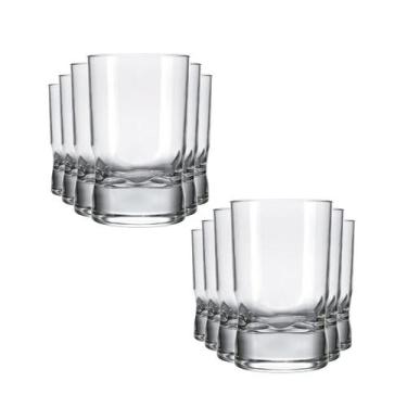 Imagem de kit 12 Copo Amassadinho 240mL Suco Vidro Incolor Nadir - Nadir Figueir