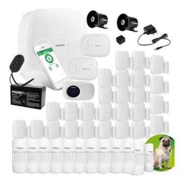 Imagem de Kit Alarme Monitorado AMT 1016 NET c/ 38 Sensores 12 Pet Friendly Tecl