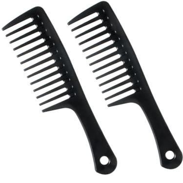 Imagem de Pacote com 4 pentes para mulheres e homens, pentes profissionais para cabeleireiro, pente fino e largo para todos os tipos de cabelo, conjunto de pentes de cabelo de fibra de carbono premium para