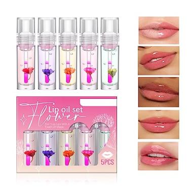 Imagem de Corleone Conjunto de óleo hidratante para brilho labial, brilho labial, hidratante, nutritivo, brilhante, não pegajoso, transparente, protetor labial, reparador, clareador, linha labial