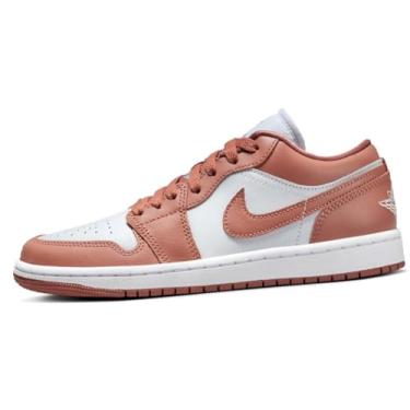 Imagem de Nike Tênis feminino Air Jordan 1 Low, Platina pura/laranja céu J, 34