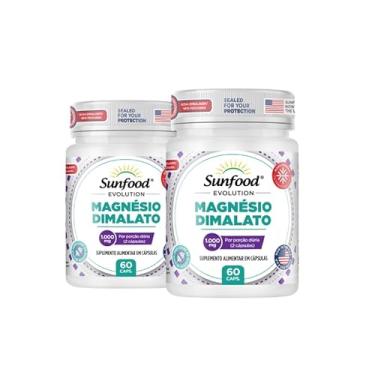 Imagem de KIT 02 MAGNÉSIO DIMALATO 1000MG 60 CAPSULAS - SUNFOOD EVOLUTION