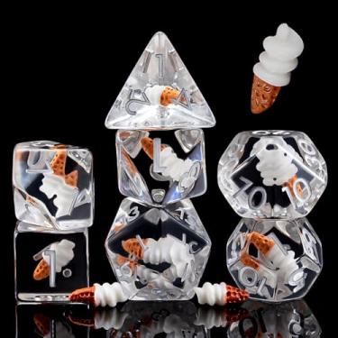 Imagem de Ice Cream DND Dice,Resin Polyhedral D&D D and D Dice Set for Dungeons and Dragons MTG RPG Board Games