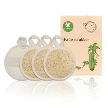 Imagem de Pacote com 6 esfoliantes faciais Loofah YOTDHUO Natural para mulheres