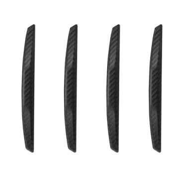 Imagem de WORCAS 4 peças de protetores universais de borda de porta de carro, protetor de carroceria de para-choques de carro de silicone protetor de guarnição de espelho retrovisor automotivo anticolisão