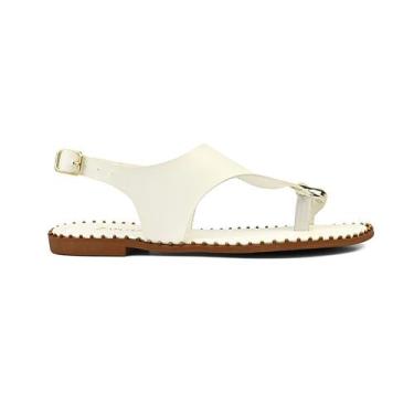 Imagem de Sandália Rasteira Feminina Rasteirinha Confortável enfeite Dourado Ane