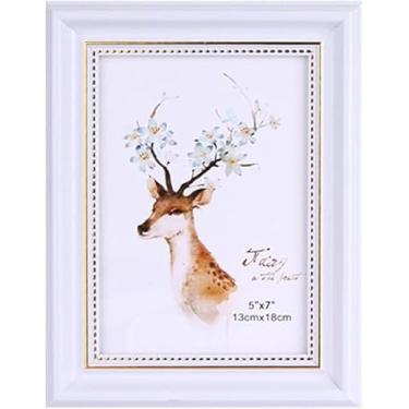 Imagem de Porta-retratos A4 Preto Moldura Mural Certificado Foto Independente E Montada Na Parede Branco Marrom Verde Madeira Maciça Decoração Molduras Para Fotos, Green White, 6 Inch