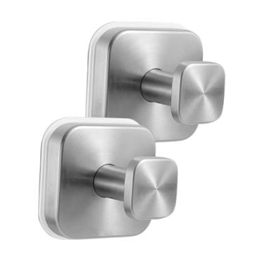 Imagem de FytStycale 2x Ganchos com Ventosa para Guirlanda Ganchos de aço Inoxidável Cabides de Guirlanda para Natal, Prata