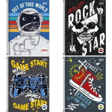 Imagem de Caderno 20X1 Capa Dura Pepper Masculino 320 Folhas Pacote com 02 - Til