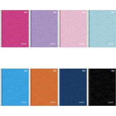 Imagem de Caderno 10X1 Capa Dura Lunix 160 Folhas - Pacote com 04 - Tilibra