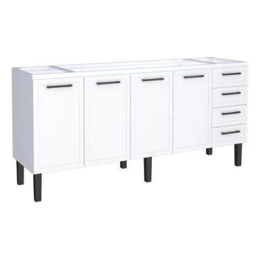 Imagem de Gabinete Armário Cozinha Juno 1.80 Mt - 4 Portas  4 Gavetas - 100% Aço