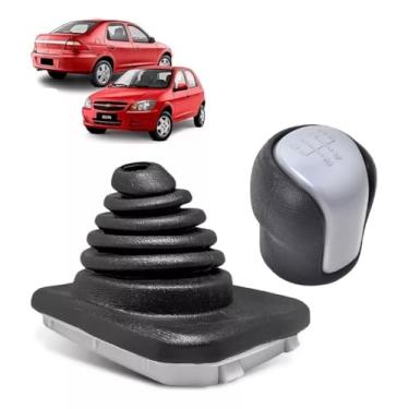 Imagem de Coifa de Câmbio Manopla Celta 2007 a 2016 Prisma 2007 a 2012 Sanfonada Preta (Manopla Tampa Cinza)