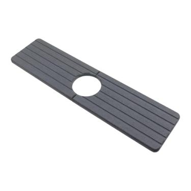 Imagem de Tighall Tapete de torneira para pia de cozinha, protetor de respingos de diatomita para área de pia de cozinha, tapete de torneira de 15,7 polegadas, pedra de secagem para banheiro e cozinha (cinza