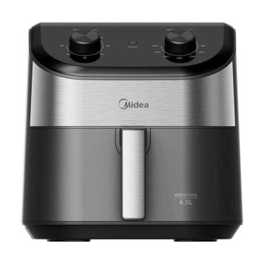 Imagem de Fritadeira Air Fryer Midea 4,5L Widemax Cyclone Preto e Inox FWM45P1