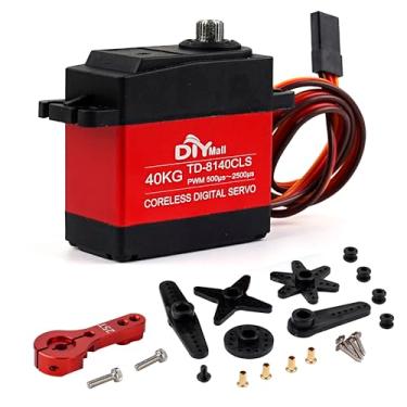 Imagem de Wishiot Servo motor digital TD-8140 40 kg 43 kg · cm alto torque 360° engrenagem de metal à prova d'água para robótica/modelos RC/automação industrial