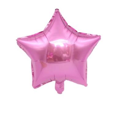 Imagem de Kit 10 Balão Estrela Metalizado 18" (45cm) Foil – Diversas Cores – Decoração de Festa, Aniversário, Casamento, Formatura, Chá Revelação, Eventos, Balão Hélio ou Ar (rosa claro)