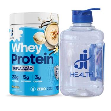 Imagem de Whey Protein com Creatina J & I Health 720g + Garrafa para Academia 2 