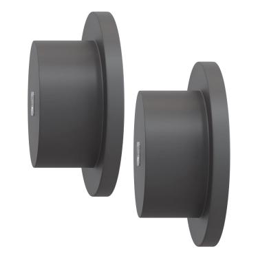 Imagem de Kit 02 Pinos Suporte de Parede Madeira Preto Redondo Espelho Bolsa Cabide Decoração - Lyam Decor