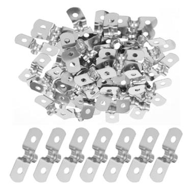 Imagem de 60 peças 1/10.2 cm suporte U de alça de dois furos, braçadeira de aço inoxidável M5 braçadeira de conduíte rígido suporte de fixação para fixação de tubos, tubos e cabos de arame