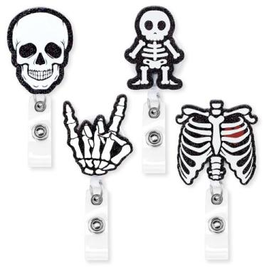 Imagem de Badge Reels Xylolfsty Xray Skeleton Retrátil 4 unidades