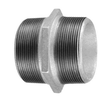 Imagem de Nipel ferro Galvanizado a fogo 1.1/2 POL. BSP Tupy Rosca Rosca