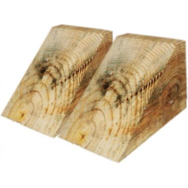 Imagem de Calço De Madeira P/caminhao 15x15x20cm Caixa Com 6 Pares - Plastcor