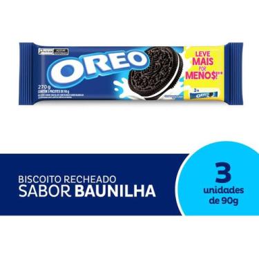 Imagem de Kit c/ 4 Biscoito bolacha Recheado Oreo Original 270g