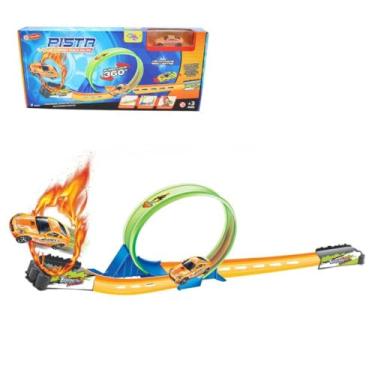 Imagem de Pista de Corrida Com Loop 360 Carro A Fricção Track Racing 13 Peças - WB12210