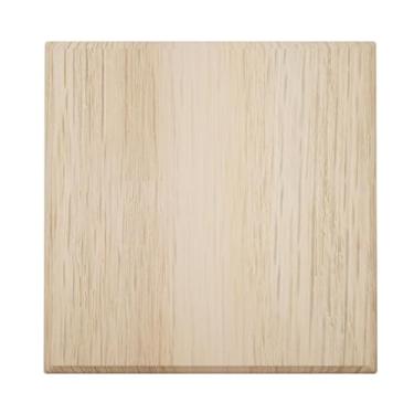 Imagem de 6 cm L x 6 cm A x 19 cm P Americraft Solid Hardwood Stain Grade Standard Smooth Rosette com borda decorativa, carvalho branco