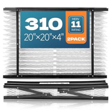 Imagem de Pacote com 2 filtros de substituição 310 compatíveis com purificadores de ar AprilAire 310 Whole House modelos 1310, 2310, 3310 ou 4300, MERV 11 substituição de filtro de forno, tamanho: 20 x 20 x 4