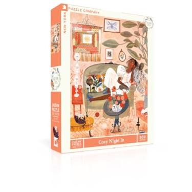 Imagem de New York Puzzle Company - Quebra-cabeça Adelina Lirius Cozy Night in - 500 peças para noites de jogos em família por Adelina Lirius