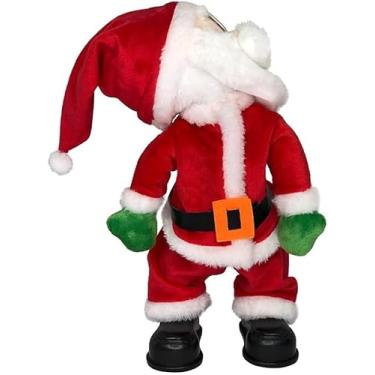 Imagem de Papai Noel Musical Dançante, 32cm, Traje Vermelho e Branco, com Movimento do Quadril, Decoração Natalina, Boneco Natalino que Mexe o Bumbum e Canta