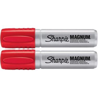Imagem de Marker Sharpie Magnum, vermelho permanente, com ponta de cinzel de gra