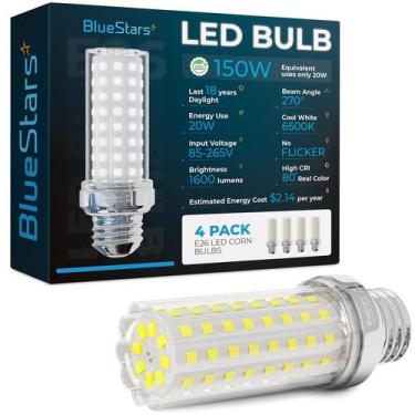 Imagem de Lâmpadas LED de milho BlueStars 20W (4 pacotes) 6500K 1600lm