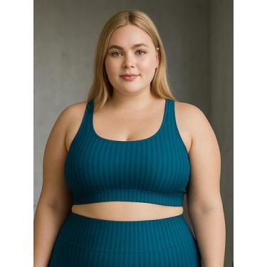 Imagem de Top de Academia Grande Plus Size New Zig 3D Liso 46 48 50- c7 NICOLE P