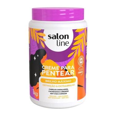 Imagem de Creme Cabelo Pentear 1Kg Brilho Máximo Salon Line, 1kg