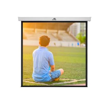 Imagem de Tela de Projeção Retrátil, SUMAY, TRQS100 44, Branco/Preto