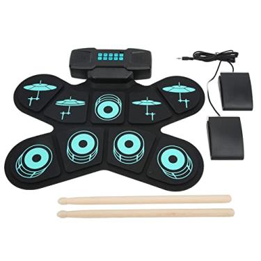 Imagem de RiToEasysports Almofada de Exercício de Bateria Roll-up Com Alto-falante Estéreo Duplo Conjunto de Bateria Eletrônica Portátil e Recarregável para Iniciantes Ritmo Dinâmico e Material Premium 9