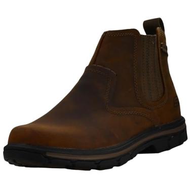 Imagem de Skechers Segmento de ajuste relaxado masculino - Bota Dorton, Marrom escuro, 43