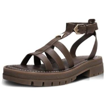 Imagem de Sandalia Gladiadora Carrano Tratorada Couro 667002-Feminino