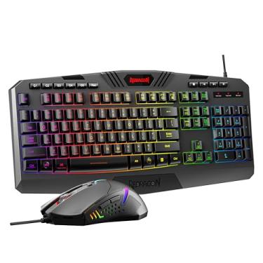 Imagem de Redragon Teclado para jogos S101, mouse M601, teclado RGB retroiluminado para jogos, mouse para jogos retroiluminado programável, conjunto econômico [nova versão]