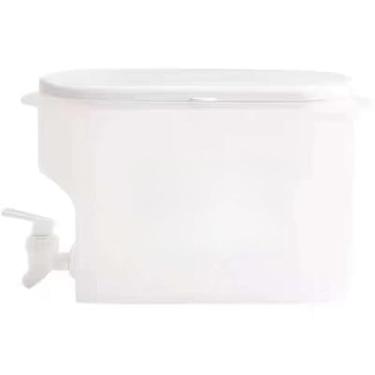 Imagem de Suqueira Plastica com tampa 3L para Geladeira Com torneira capacidade 3 litros para agua saborizada