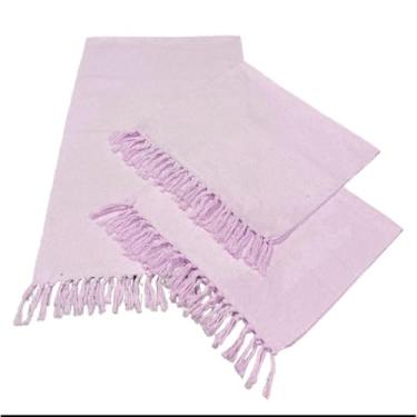 Imagem de Kit Passadeira Tapete Para Cozinha De Tear 3 Peças(Rosa Liso)