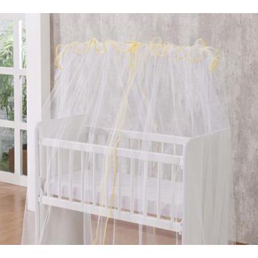Imagem de Mosquiteiro para mini berço bebe Amarelo Ouro Véu mini berço Amarelo -