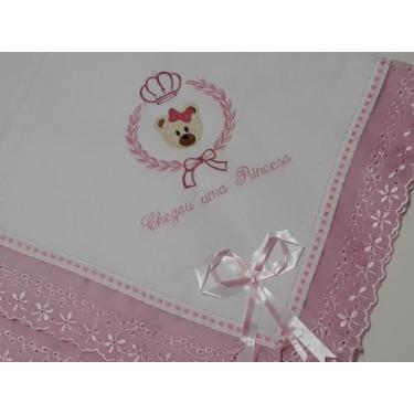 Imagem de Manta para bebe Menina Ursinha Princesa Rosa - Manta Verão para nenem 