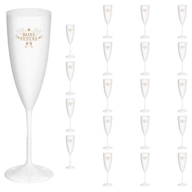 Imagem de Taça Espumante 170ml Boas Festas Acrílico Premium pçs (BRANCO)