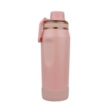 Imagem de Garrafa Térmica Inox 500ml com Alça, Tampa Vedada e Base Antiderrapant