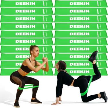 Imagem de Deekin 20 faixas de resistência, laço de resistência, faixas de exercício, equipamento de exercício, anel elástico para mulheres e homens, fitness, academia, ioga (18 kg, verde)